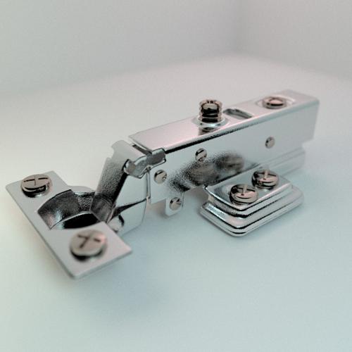 Rigged cabinet hinge preview image